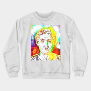 Anicius Manlius Severinus Boethius Colourful Portrait | Boethius Artwork 11 Crewneck Sweatshirt